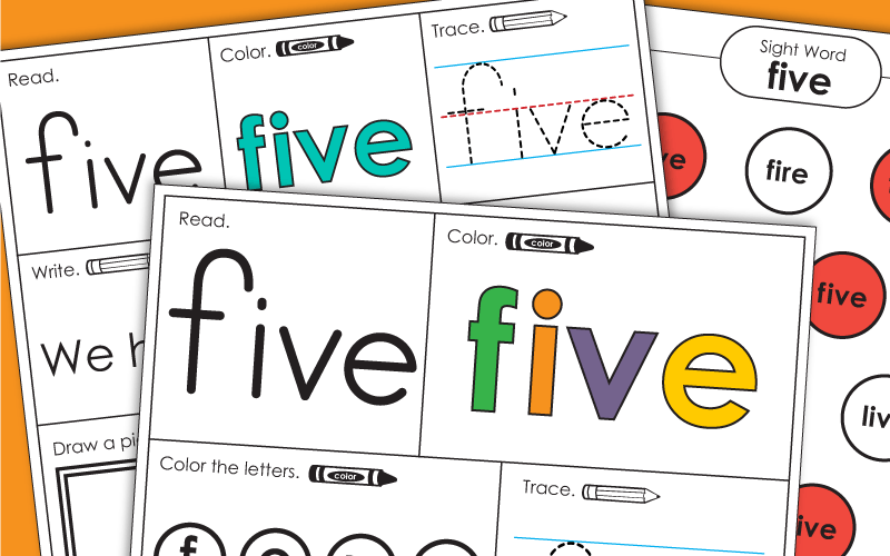 Sight Word: five