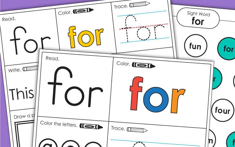 Sight Word: for