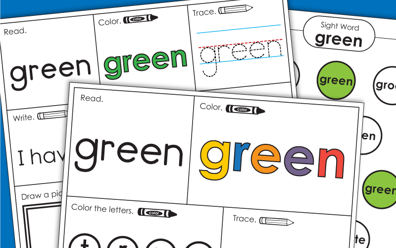 Sight Word: green