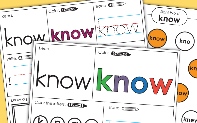 Sight Word: know