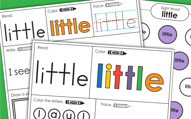 Sight Word: Little (Worksheets)
