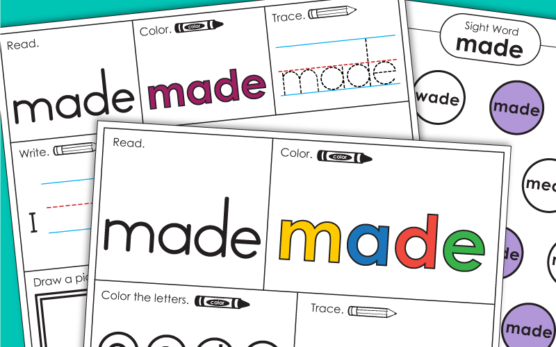 Sight Word: made