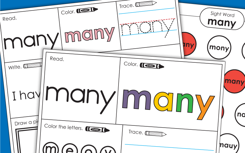 Sight Word: many