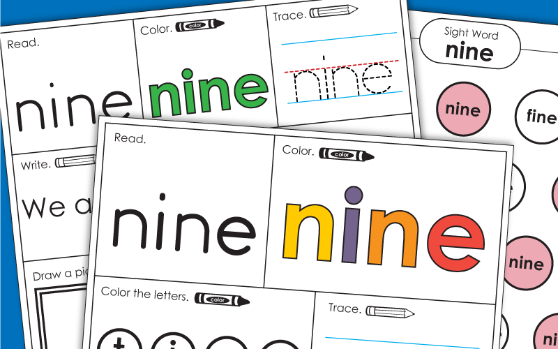 Sight Word: nine