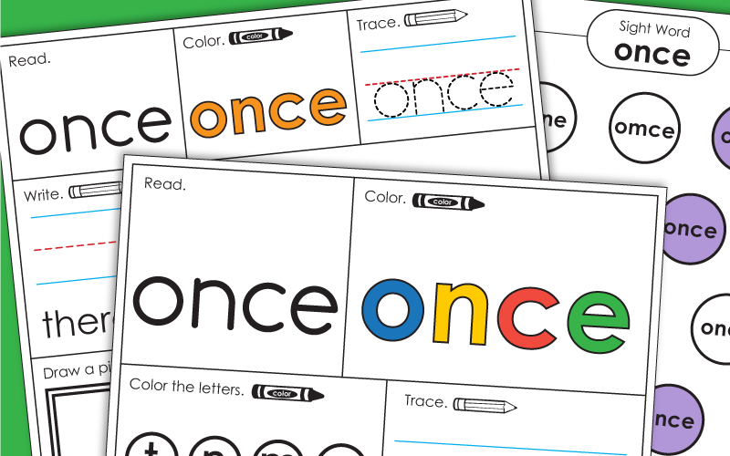 Sight Word: once