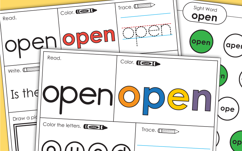 Sight Word: open