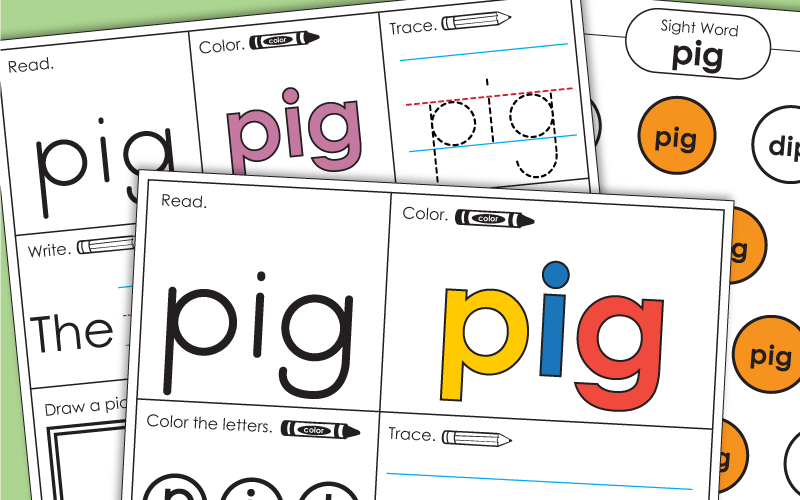 Sight Word: pig