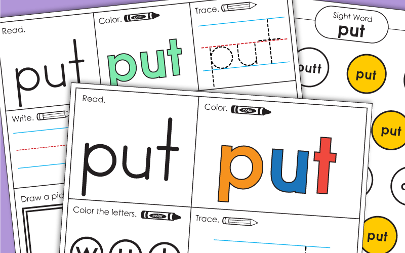 Sight Word: put