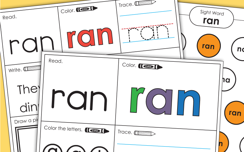 Sight Word: ran