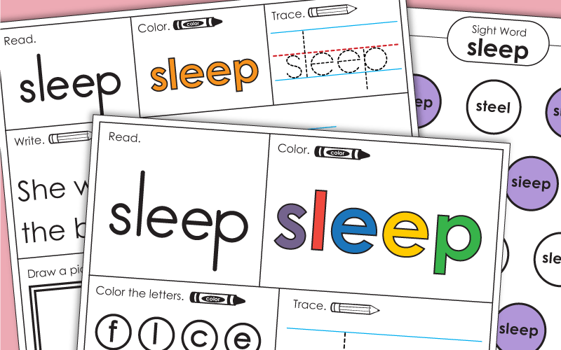 Sight Word: sleep