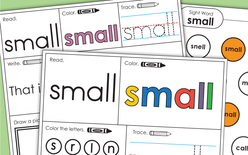 Sight Word: small