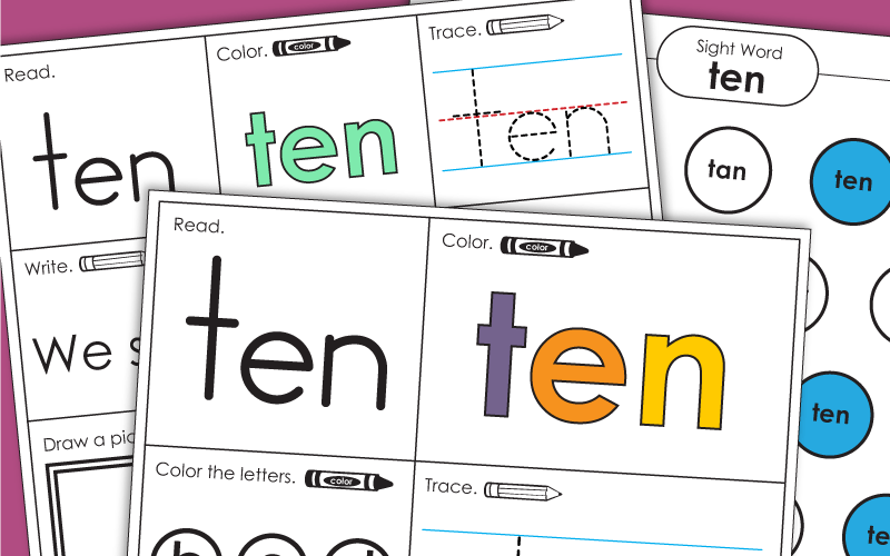 Sight Word: ten