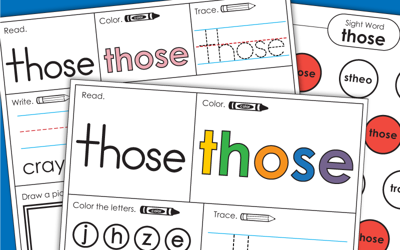 Sight Word: those