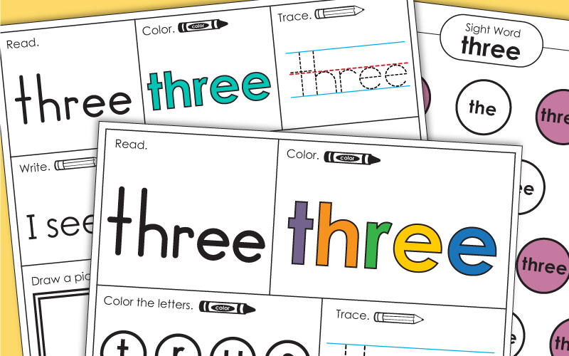 Sight Word: three