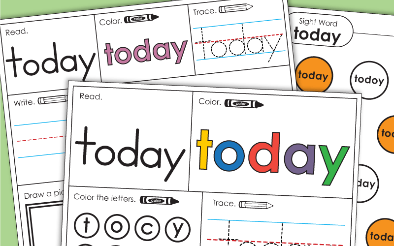 Sight Word: today