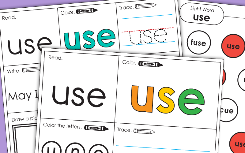 Sight Word: use