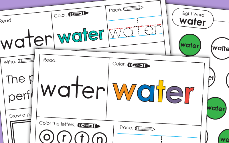 Sight Word: water