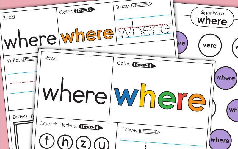 Sight Word: where