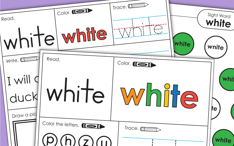 Sight Word: white