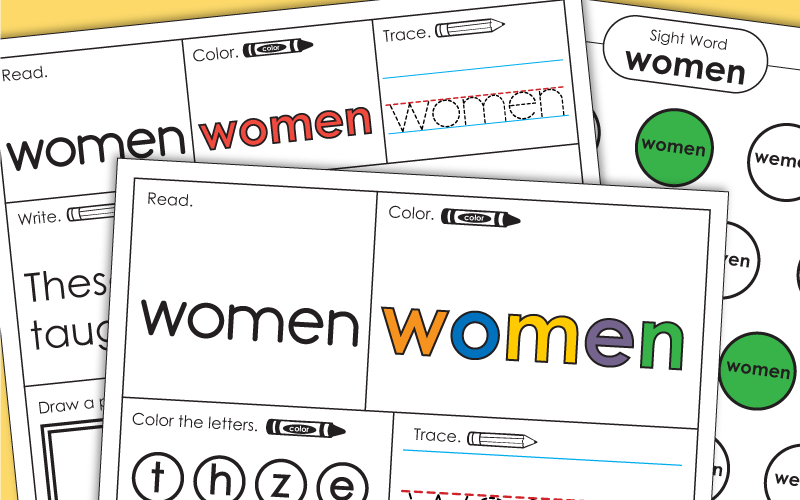 Sight Word: women