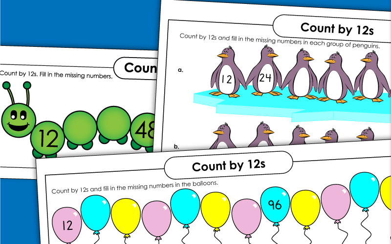 Skip Counting by 12s Worksheets Skip Counting by 12s Worksheets