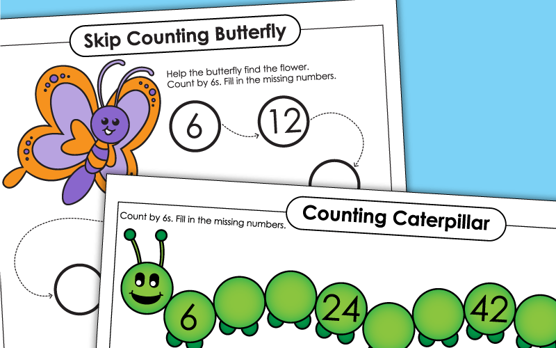 Skip Counting by 6s Worksheets