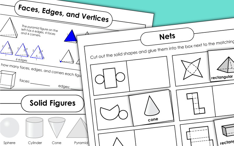 Solid Shapes Worksheets