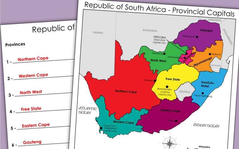 South Africa Worksheets