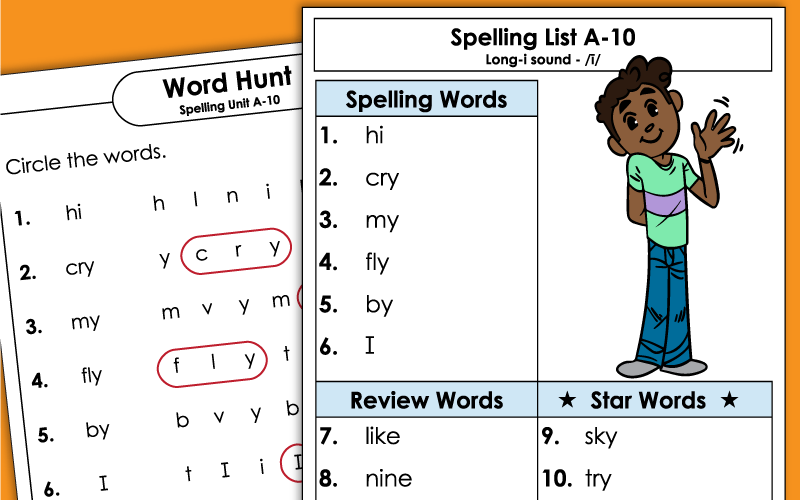1st Grade Unit 10 - Spelling Worksheets