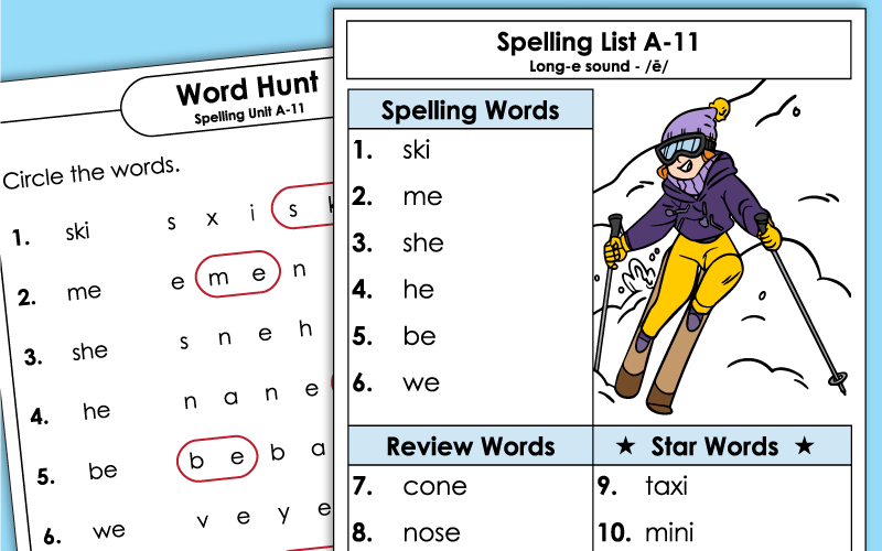 1st Grade Spelling Worksheets - Unit 11 1st Grade Spelling Worksheets - Unit 11