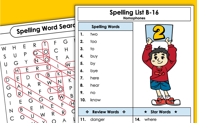 2nd Grade - Unit 16 - Spelling Worksheets