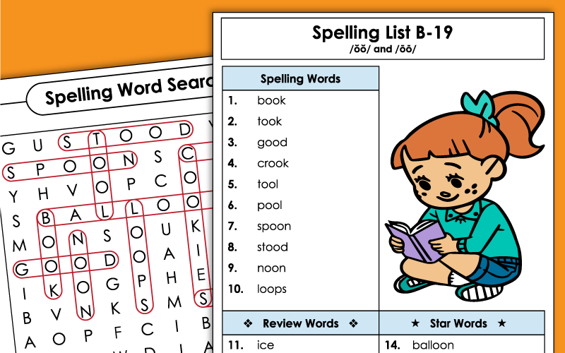 2nd Grade - Unit 19 - Spelling Worksheets
