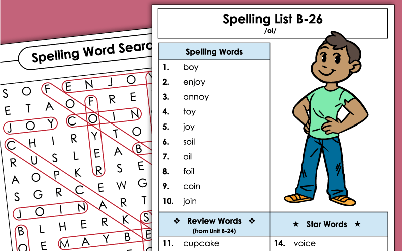 Second Grade - Unit 26 - Spelling Worksheets