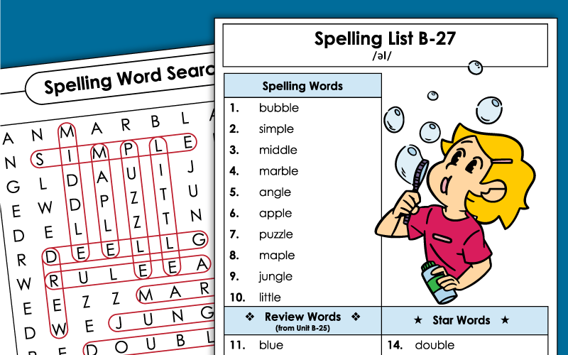 2nd Grade - Unit 27 - Spelling Worksheets