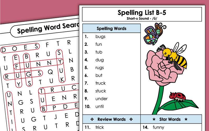 2nd Grade - Unit 5 - Spelling Worksheets