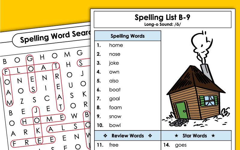 2nd Grade - Unit 9 - Spelling Worksheets