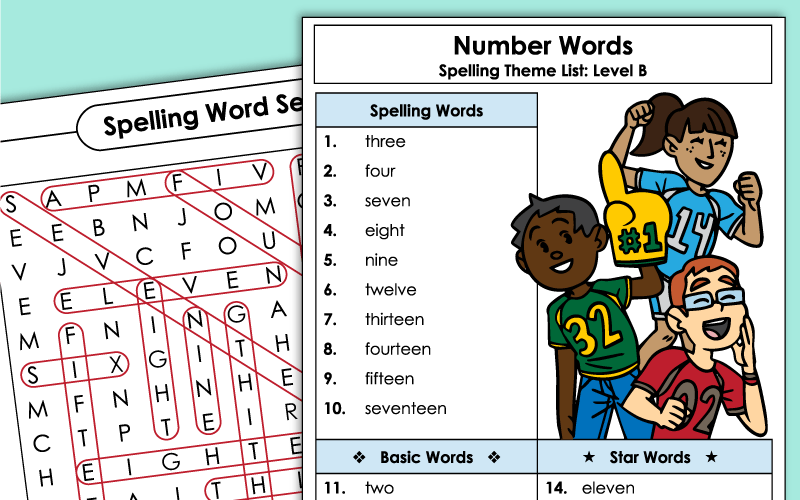 Second Grade Spelling Worksheets - Number Words