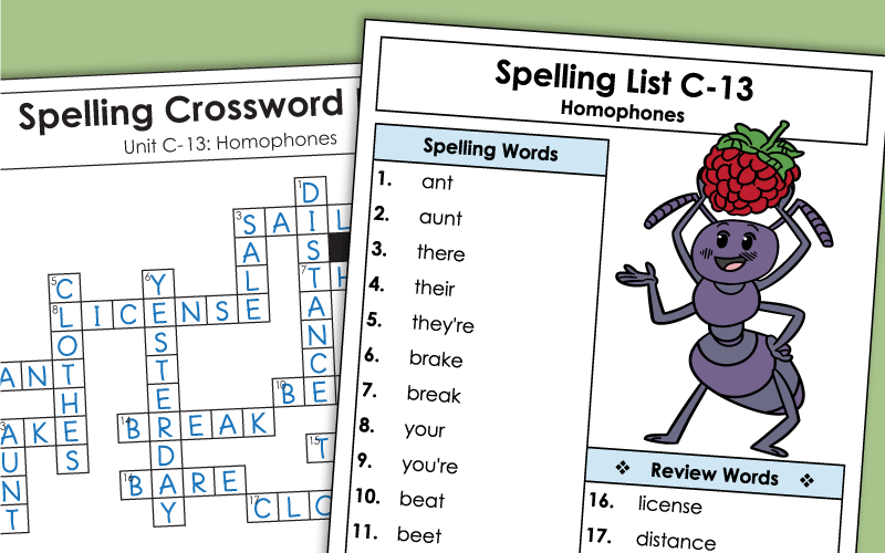 3rd Grade - Unit 13 - Spelling Worksheets