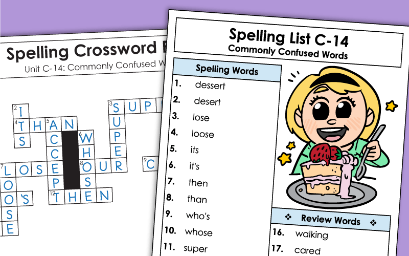 Third Grade Spelling Unit C-14