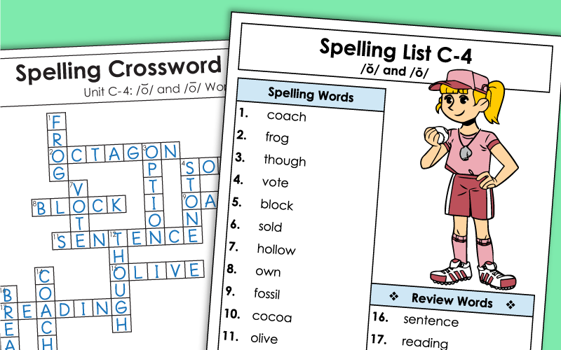 3rd Grade Spelling Worksheets - Unit 4