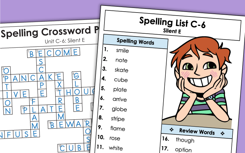 Spelling Worksheets - Third Grade - Unit 6