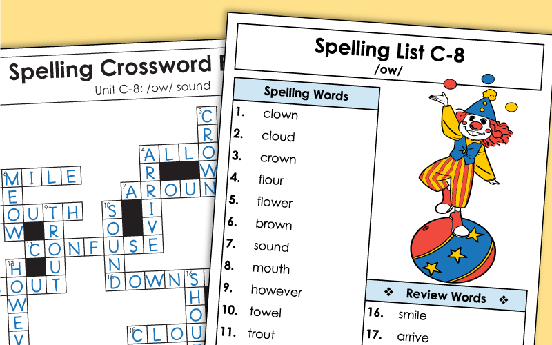 3rd Grade - Unit 8 - Spelling Worksheets