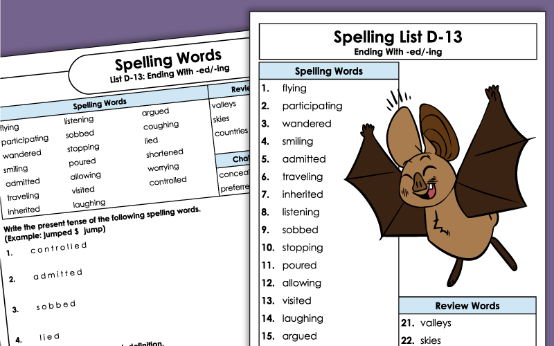 Fourth Grade Spelling Worksheets - Unit 13