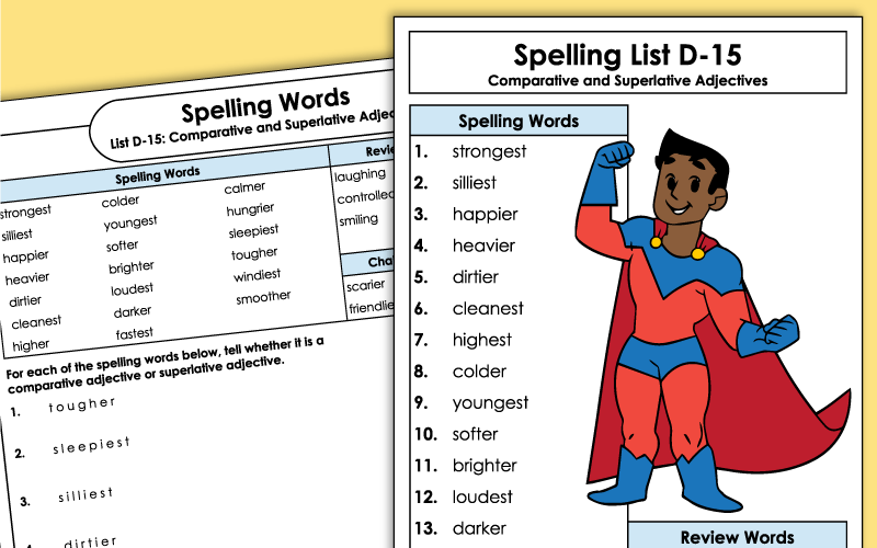 Grade 4 - Unit 15 - Spelling Worksheets