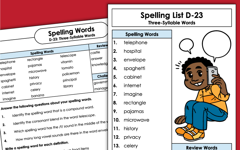Fourth Grade - Unit 23 - Spelling Worksheets
