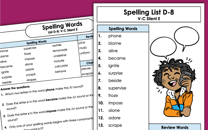 Grade 4 Spelling Worksheets - Unit 8 Grade 4 Spelling Worksheets - Unit 8