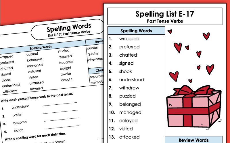 Grade 5 - Unit 17 - Spelling Worksheets