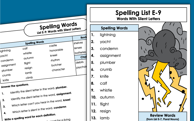 Fifth Grade - Unit 9 - Spelling Worksheets