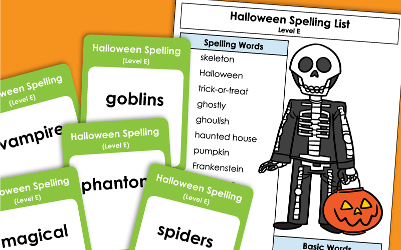 5th Grade Spelling Worksheets - Halloween