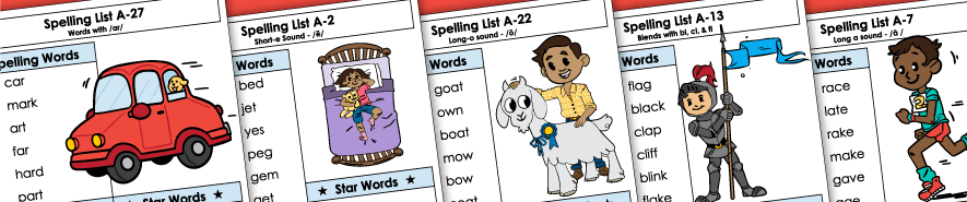 1st Grade Spelling Lists 